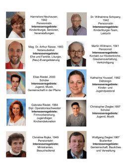 Kandidatenliste 2 - Pfarre Strebersdorf