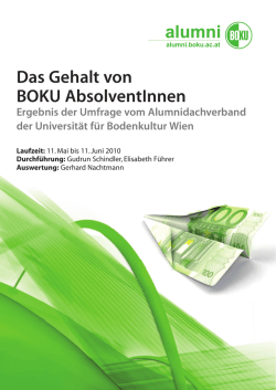 Das Gehalt von BOKU AbsolventInnen (PDF Available)
