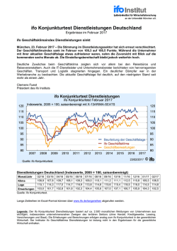 ifo Geschäftsklimaindex Dienstleistungen sinkt