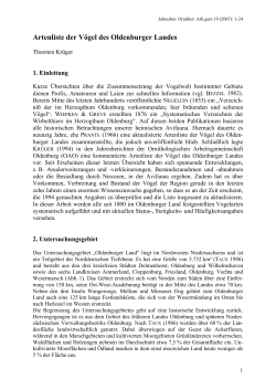 Artenliste der Vögel des Oldenburger Landes (PDF