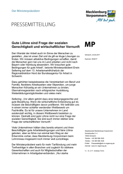 Gute L&ouml;hne sind Frage der sozialen Gerechtigkeit und