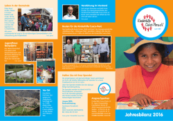Jahresbilanz 2016 - Kinderhilfe Cusco