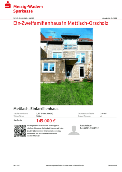 Ein-Zweifamilienhaus in Mettlach-Orscholz - Sparkassen