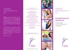 Informationen zum Internationalen Frauentag