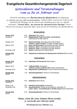 Die Termine f&uuml;r die aktuelle Woche finden Sie hier (PDF 199 KB)