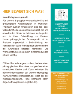 hier bewegt sich was! - evangelische Kirchengemeinde M&uuml;nchen