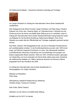 Infos - Hanns Eisler Gesellschaft