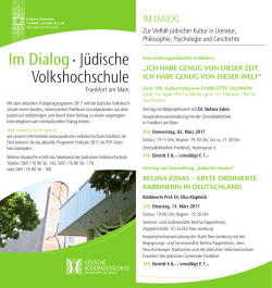 Im Dialog &middot; J&uuml;dische Volkshochschule