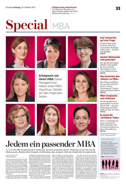 Jedem ein passender MBA