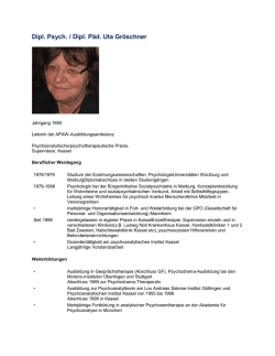 Gr&ouml;schner, Uta - G&ouml;ttinger Akademie f&uuml;r Psychotherapie e. V.