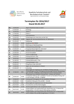 Terminplan für 2016/2017 Stand 24.02.2017 - fos