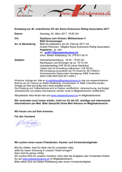 Info/Anmeldung - Swiss Endurance