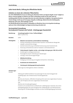 in bzw. Tarifbesch&auml;ftigte/r in der Arbeitsgruppe - Lette