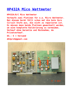 HP432A Mico Wattmeter