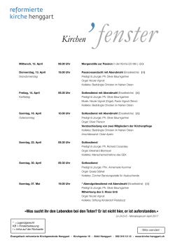 Kirchenfenster - reformiert.info