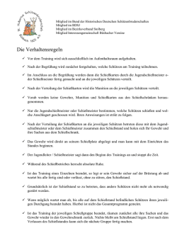 Die Verhaltensregeln
