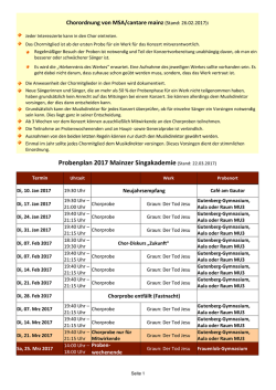 Probenplan 2017 Mainzer Singakademie (Stand: 21.02.2017)