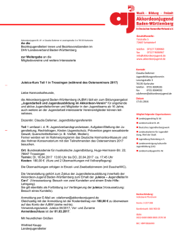 Juleica-Kurs Teil 1 in Trossingen