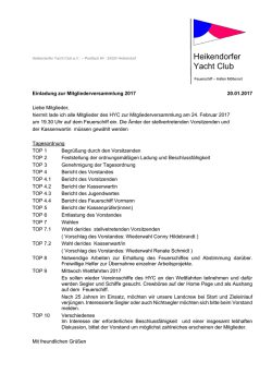 Einladung  - Heikendorfer Yacht-Club