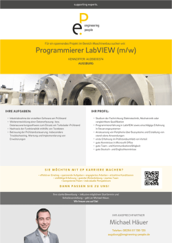 Programmierer LabVIEW (m/w)