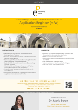 Application Engineer (m/w)
