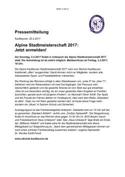 Jetzt anmelden! - Skiclub Kaufbeuren