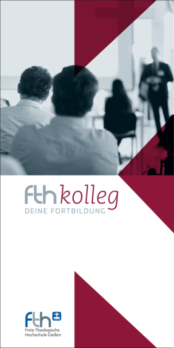 Jahresprogramm - Freie Theologische Hochschule Gießen