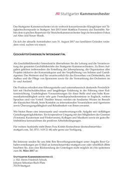 Anzeige - Stuttgarter Kammerorchester