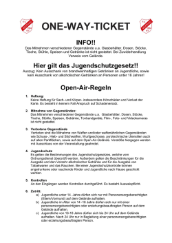 Open Air-Regeln - Waldstadion Open Air