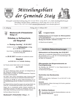 Mitteilungsblatt der Gemeinde Staig