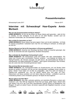 Interview mit Schwarzkopf Haar-Experte Armin Morbach