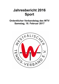 Jahresbericht Sport 2016