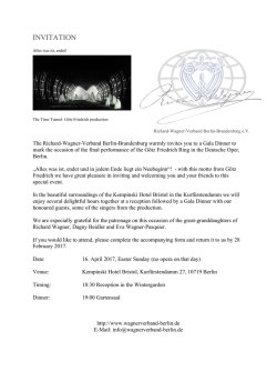 invitation - Richard Wagner Verband International eV