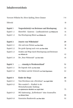 Inhaltsverzeichnis - Freunde Sprendlingens