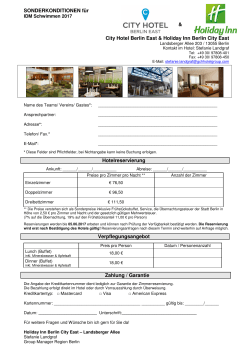 City Hotel Buchungsformular - in pdf