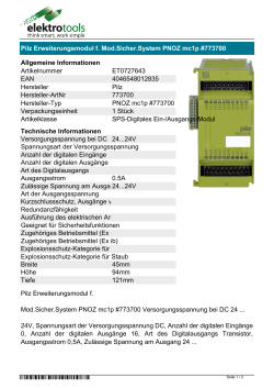 Datenblatt PLC digital I/O-module 24 V 773700