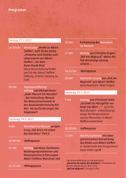 Programm - Goetheanum