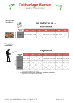Informations&uuml;berblick  - Teichanlage