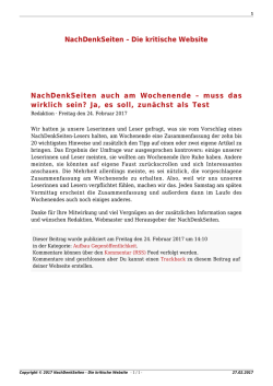 NachDenkSeiten – Die kritische Website