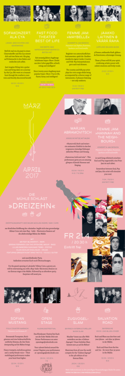 dreizehn&laquo; fr 21.4.