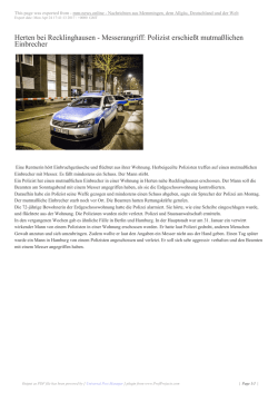 Herten bei Recklinghausen - Messerangriff - mm