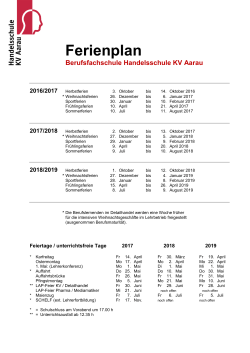 Ferien - Handelsschule KV Aarau