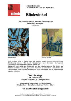 Einladung zur Vernissage - Finanzgericht Baden