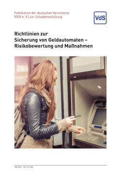 (VDS): Richtlinien zur Sicherung von Geldautomaten