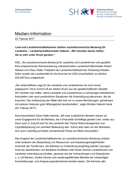 Medien-Information - Landwirtschaftskammer Schleswig
