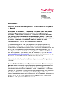 Swisslog news release template DEUTSCH