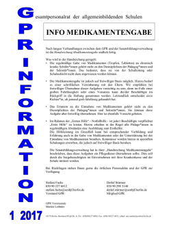 INFO MEDIKAMENTENGABE