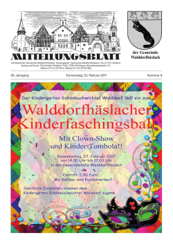 Donnerstag, 23.02.2017 - Gemeinde Walddorfh&auml;slach