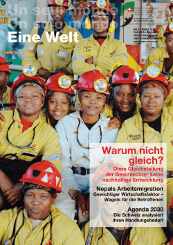 Eine Welt 1/2017 - Eidgen&ouml;ssisches Departement f&uuml;r ausw&auml;rtige
