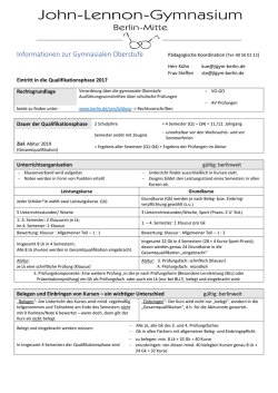 Informationen zur Gymnasialen Oberstufe